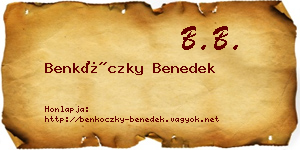 Benkóczky Benedek névjegykártya